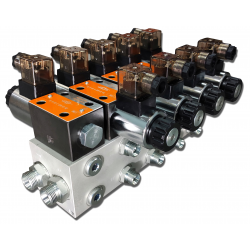 ROZDZIELACZ HYDRAULICZNY CETOP 4 SEKCJI 60L 12V